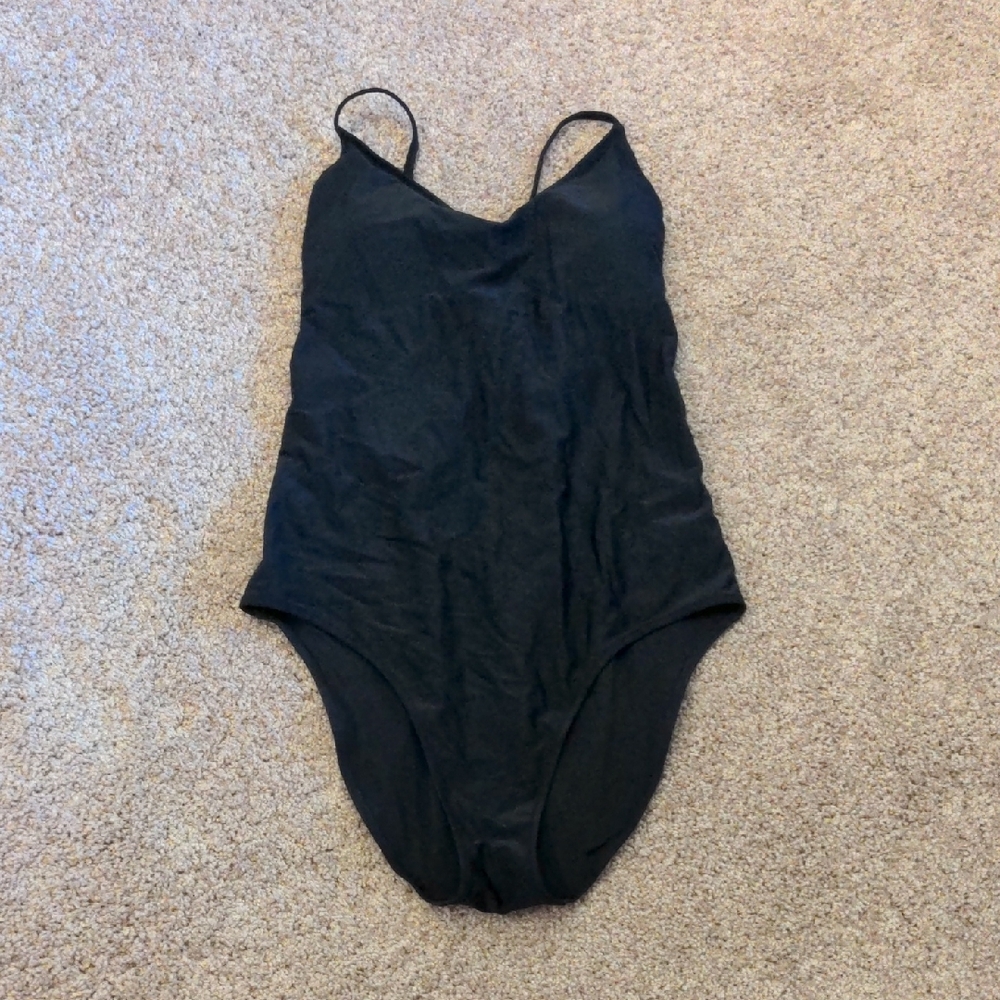 Aerie One Piece Black Swimsuit Size 12 Long